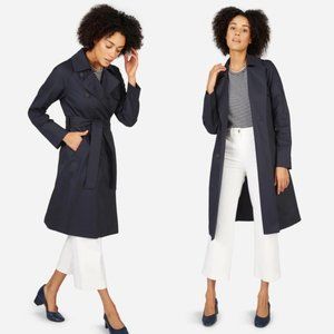 Everlane The Modern Trench Coat in Navy Blue Size XS